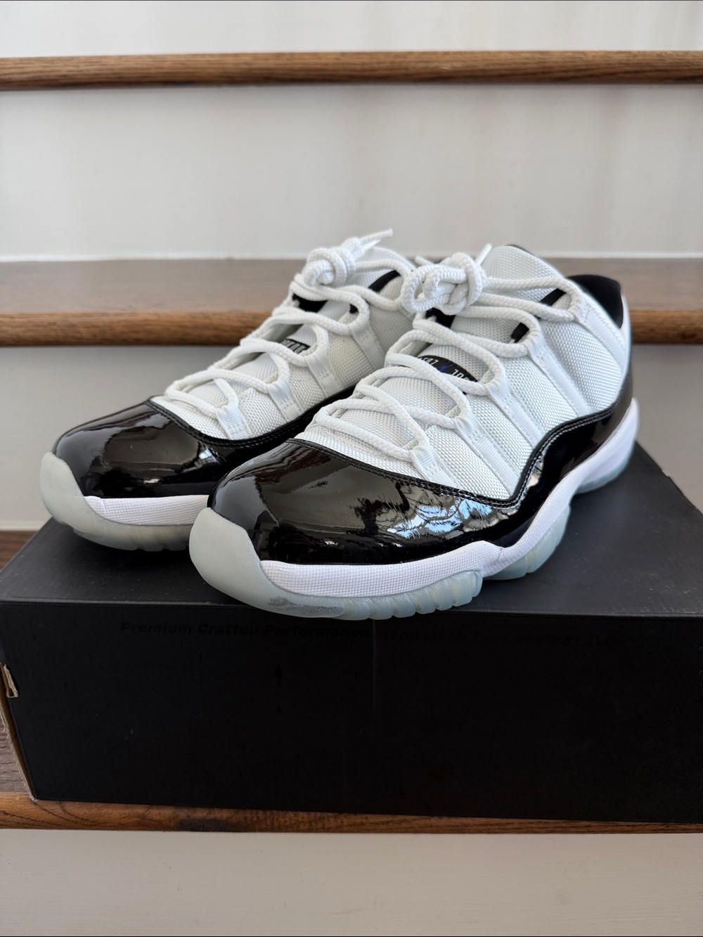 Air Jordan 11 Retro Low Top Sneaker – White and Black Patent - Concord 11 Lows